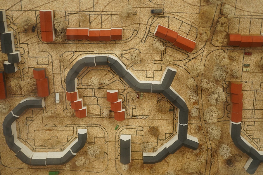 A vintage architect's construction plan, Trafalgar & Collingwood Close, Peacehaven, Newhaven, East Sussex, 61 x 85cm